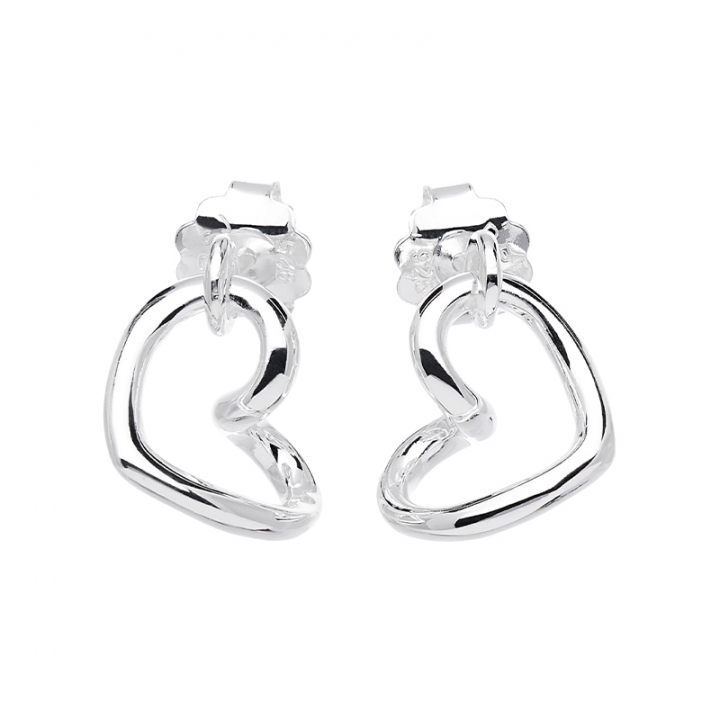 Love Vibe studs Earrings Silver in the group Earrings / Silver Earrings at SCANDINAVIAN JEWELRY DESIGN (LVE-E14M00-S)