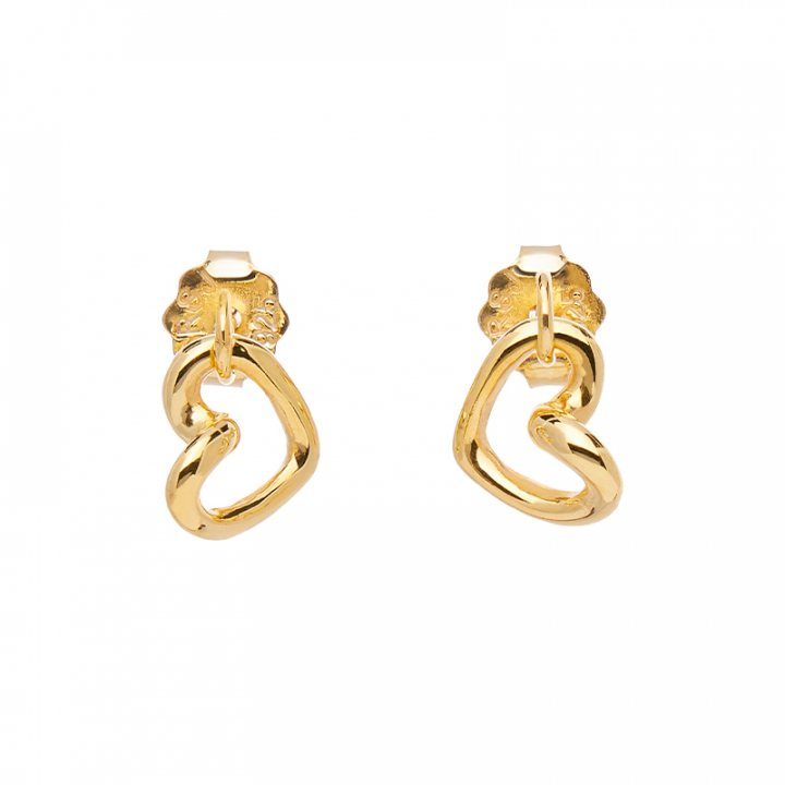 Love Vibe drop studs gold in the group Earrings / Gold Earrings at SCANDINAVIAN JEWELRY DESIGN (LVE-E14S00-G)