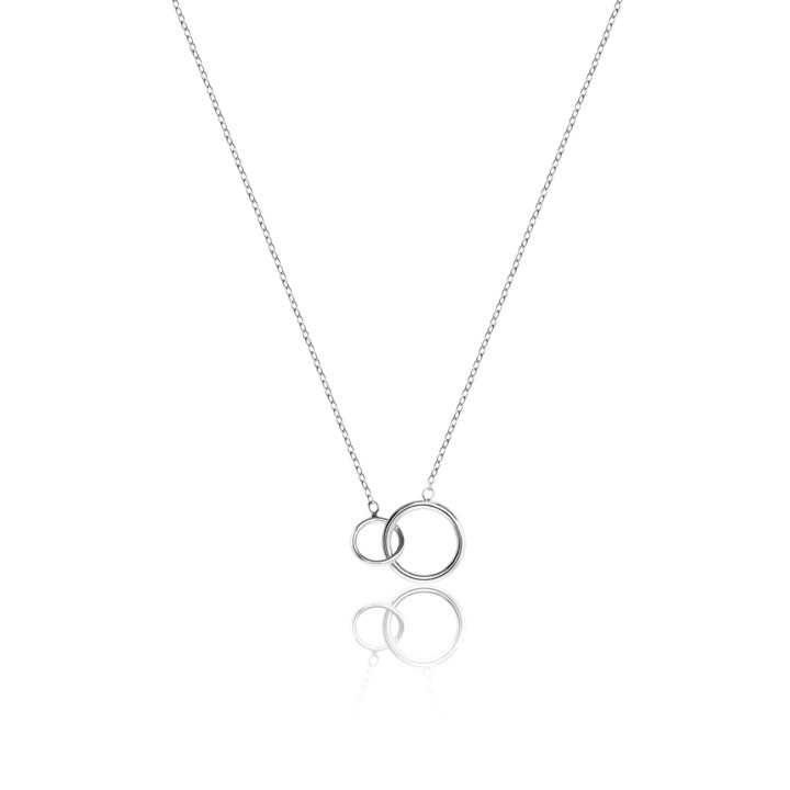 Mini Circle Necklaces (silver) 40-45 cm in the group Necklaces / Silver Necklaces at SCANDINAVIAN JEWELRY DESIGN (N1458RHS0-OS)