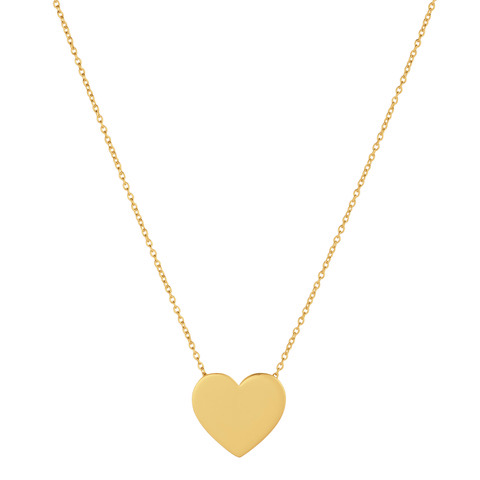 Heart Large Necklaces (Gold) 42 cm in the group Necklaces / Gold Necklaces at SCANDINAVIAN JEWELRY DESIGN (N2103GPS0-OS)
