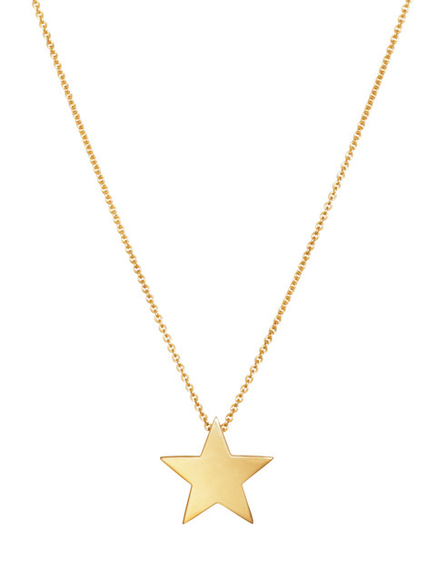 Star Large Necklaces (Gold) 42 cm in the group Necklaces / Gold Necklaces at SCANDINAVIAN JEWELRY DESIGN (N2104GPS0-OS)