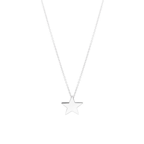 Star Large Necklaces (silver) 42 cm in the group Necklaces / Silver Necklaces at SCANDINAVIAN JEWELRY DESIGN (N2104RHS0-OS)