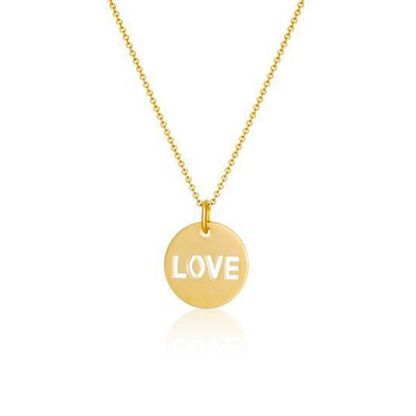 Love Necklaces (Gold) 42 cm in the group Necklaces / Gold Necklaces at SCANDINAVIAN JEWELRY DESIGN (N2108GPS0-OS)