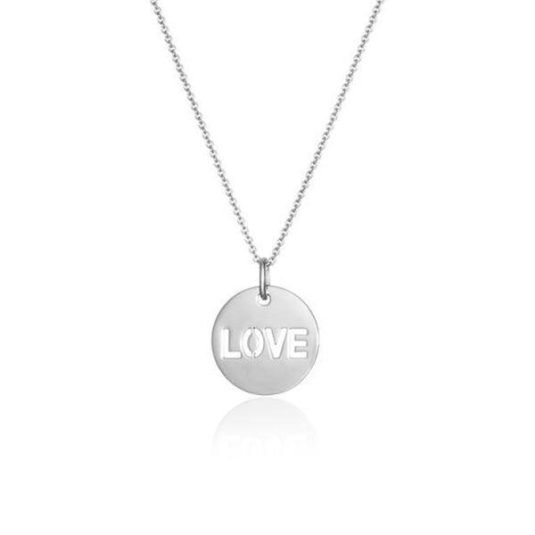 Love Necklaces (silver) 42 cm in the group Necklaces / Silver Necklaces at SCANDINAVIAN JEWELRY DESIGN (N2108RHS0-OS)