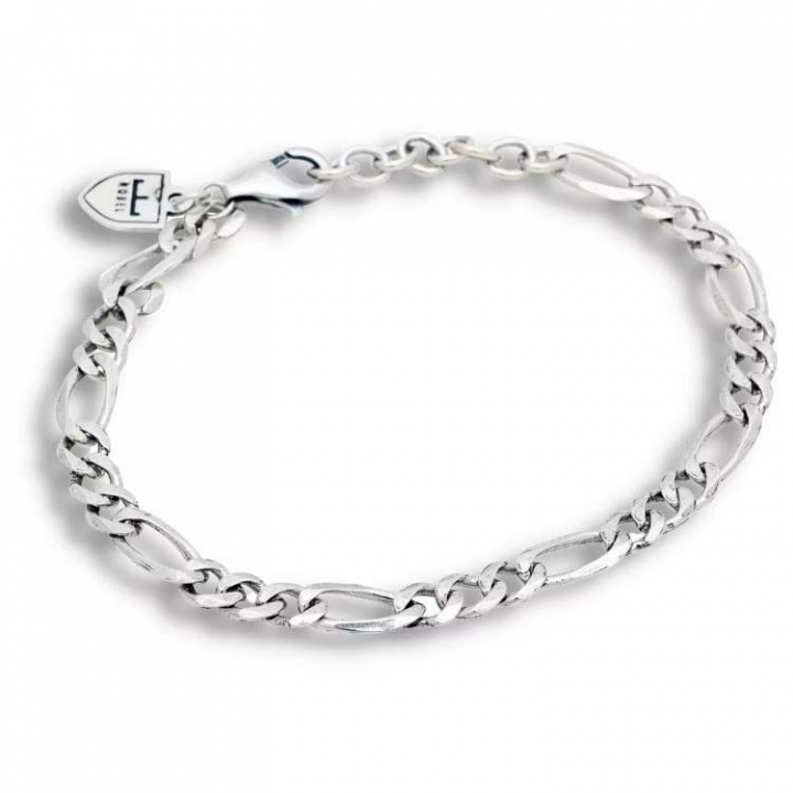 SilverBracelets Figaro 19,5+3cm in the group Bracelets / Silver Bracelets at SCANDINAVIAN JEWELRY DESIGN (NB19021)
