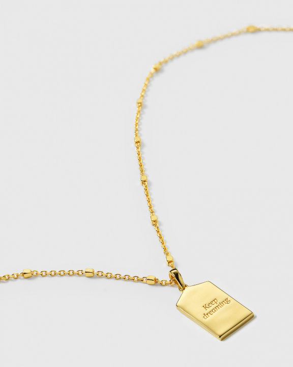 Lucky Coin Keep Dreaming  in the group Necklaces / Gold Necklaces at SCANDINAVIAN JEWELRY DESIGN (NG1332)