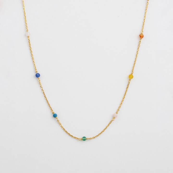 Santa Monica Multicolour Necklaces Gold in the group Necklaces / Gold Necklaces at SCANDINAVIAN JEWELRY DESIGN (NG1351)