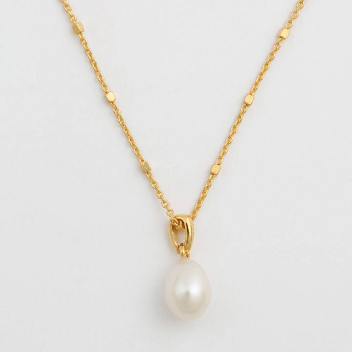 Treasure Single Pearl Necklaces Gold in the group Necklaces / Gold Necklaces at SCANDINAVIAN JEWELRY DESIGN (NG1353)