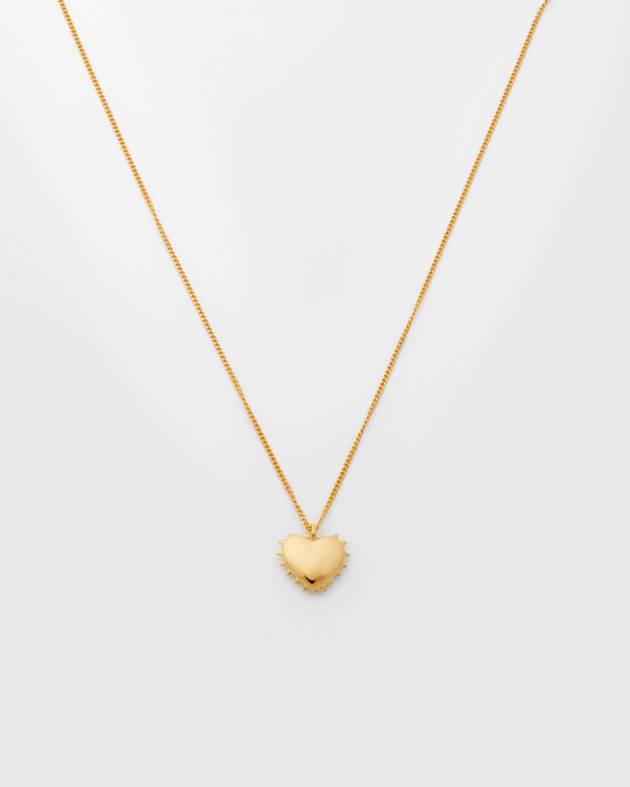True Love Spike Heart Necklaces Gold in the group Necklaces / Gold Necklaces at SCANDINAVIAN JEWELRY DESIGN (NG1379)