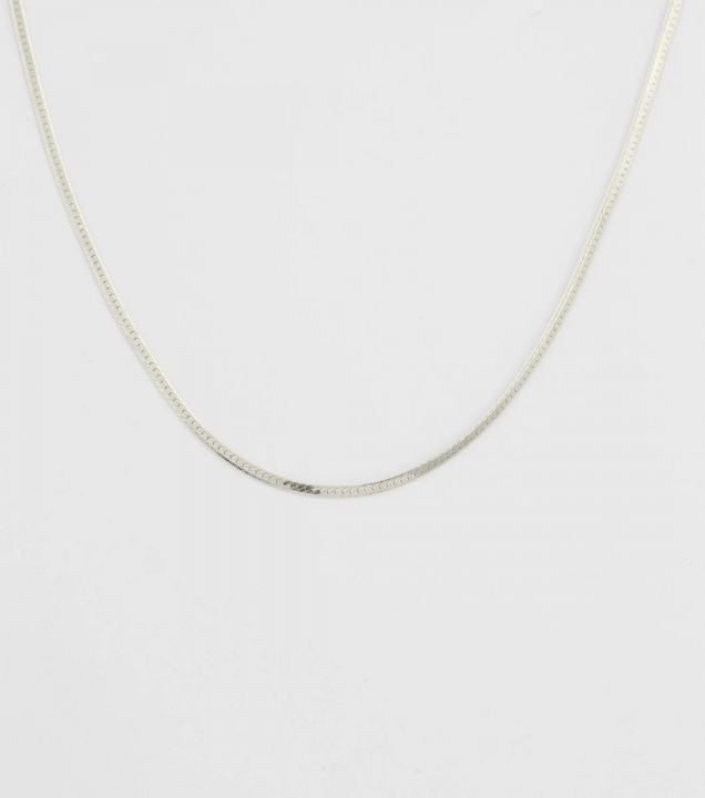 Herringbone Choker Necklaces Silver in the group Necklaces / Silver Necklaces at SCANDINAVIAN JEWELRY DESIGN (NS1284)