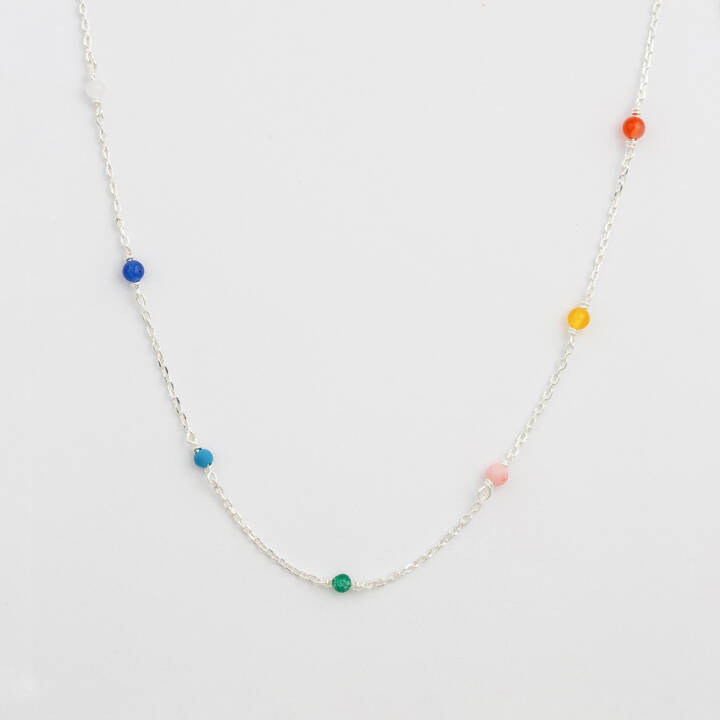 Santa Monica Multicolour Necklaces Silver in the group Necklaces / Silver Necklaces at SCANDINAVIAN JEWELRY DESIGN (NS1351)
