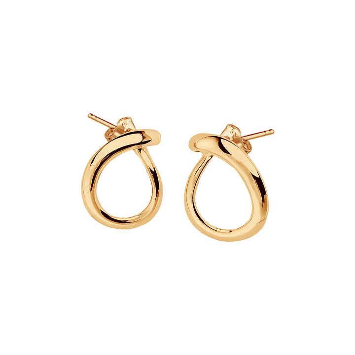 Ocean small Earring Gold in the group Earrings / Gold Earrings at SCANDINAVIAN JEWELRY DESIGN (OAN-E1S000-G)