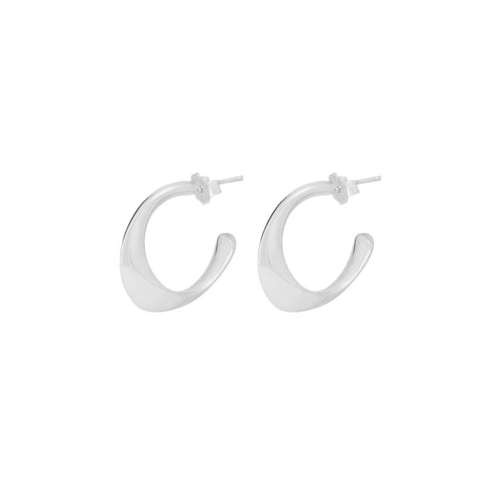 Orbit hoops silver in the group Earrings / Silver Earrings at SCANDINAVIAN JEWELRY DESIGN (OBT-E2L000-S)