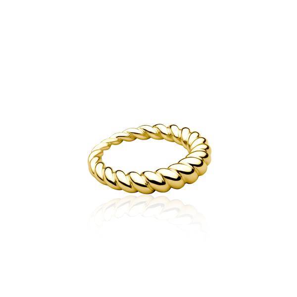 Twisted Ring (Gold) in the group Rings / Gold Rings at SCANDINAVIAN JEWELRY DESIGN (R2107GPS0)