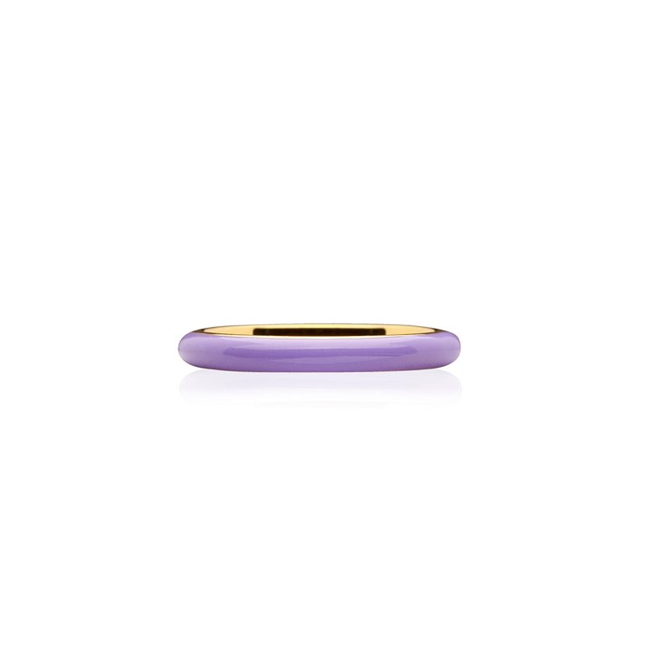 Enamel thin ring purple (gold) in the group Rings / Gold Rings at SCANDINAVIAN JEWELRY DESIGN (R2140GEPU)