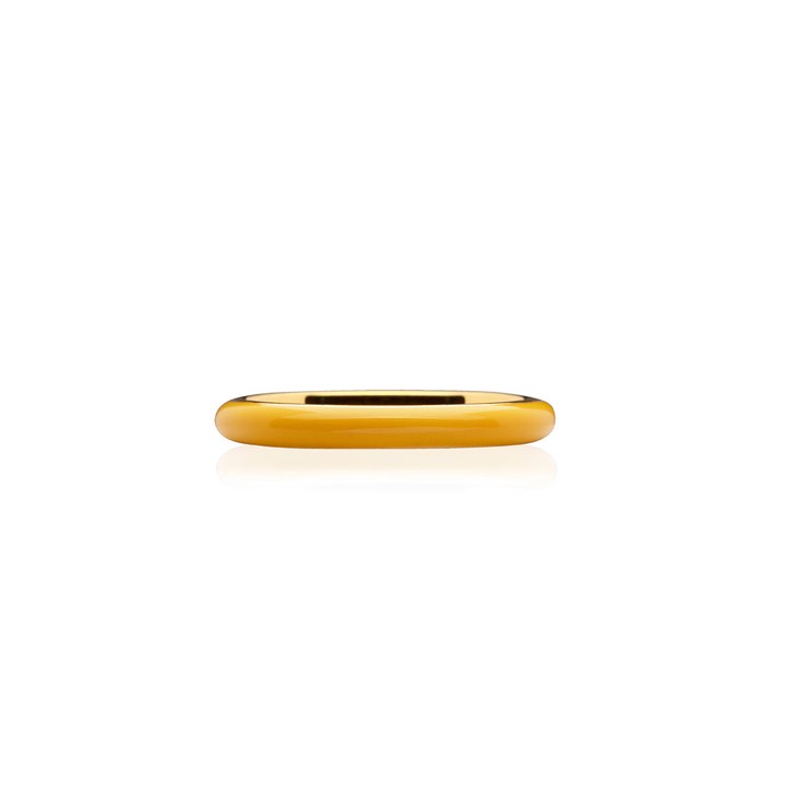 Enamel thin ring yellow (gold) in the group Rings / Gold Rings at SCANDINAVIAN JEWELRY DESIGN (R2140GPEY)