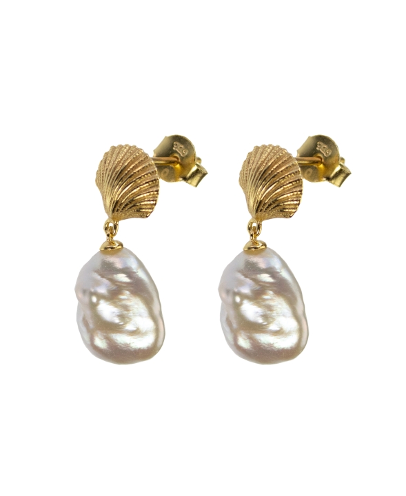 Elle Earrings Gold in the group Earrings / Gold Earrings at SCANDINAVIAN JEWELRY DESIGN (S05001-G)