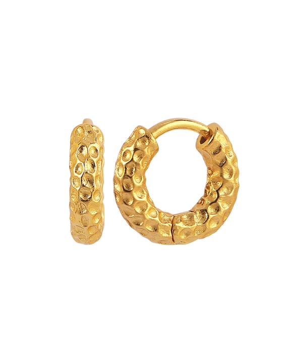 Florence Hoops Gold in the group Earrings / Gold Earrings at SCANDINAVIAN JEWELRY DESIGN (S08044-G)