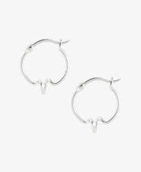 HOOPS Heartbeat Silver in the group Earrings / Silver Earrings at SCANDINAVIAN JEWELRY DESIGN (S08097S)