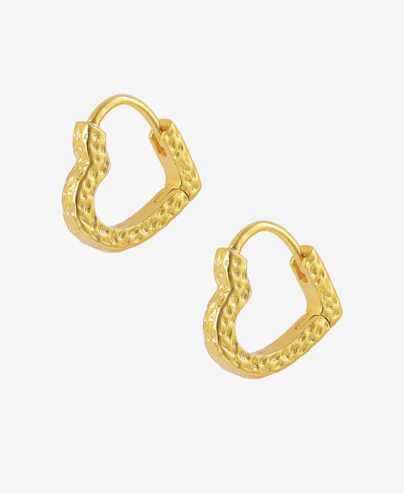 Freya hoops Earrings Gold in the group Earrings / Gold Earrings at SCANDINAVIAN JEWELRY DESIGN (S08104-G)