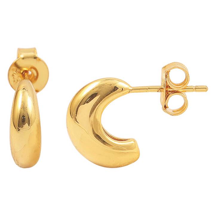 Nora hoops Earrings Gold in the group Earrings / Gold Earrings at SCANDINAVIAN JEWELRY DESIGN (S08228G)