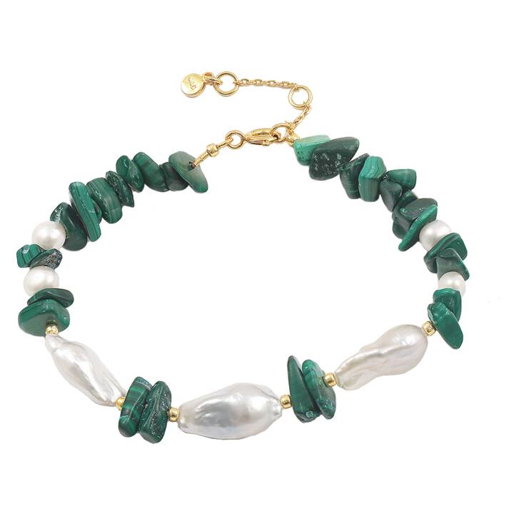 Green Ellie Bracelets Gold in the group Bracelets / Gold Bracelets at SCANDINAVIAN JEWELRY DESIGN (S08230G)