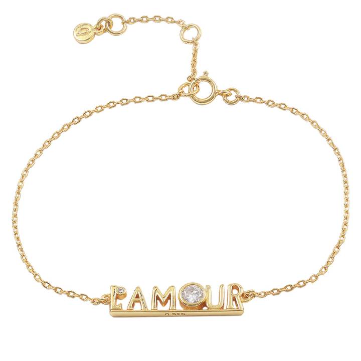 L'amour Bracelets Gold in the group Bracelets / Gold Bracelets at SCANDINAVIAN JEWELRY DESIGN (S08242G)