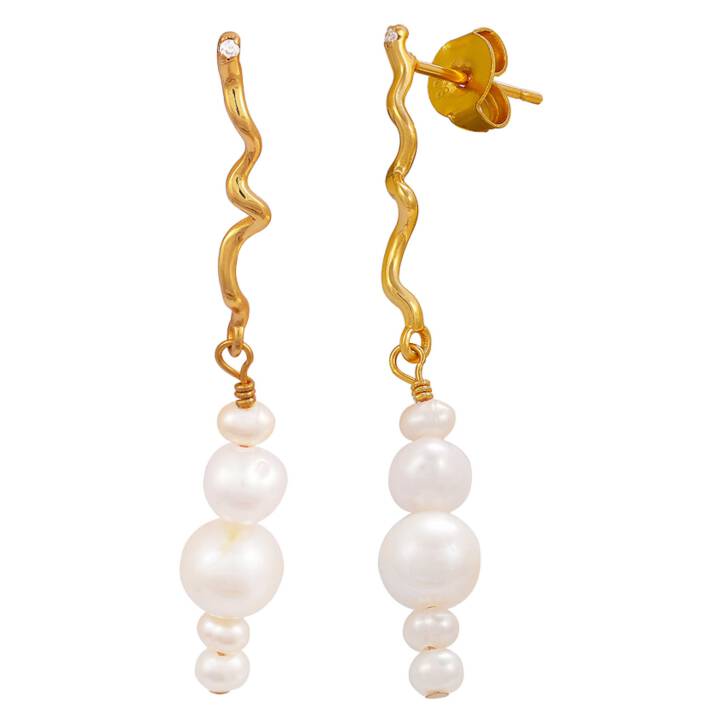 Twisted Esther Earring in the group Earrings / Pearl Earrings at SCANDINAVIAN JEWELRY DESIGN (S08393G)