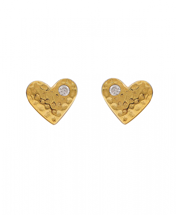 Mini heart earrings in the group Earrings / Gold Earrings at SCANDINAVIAN JEWELRY DESIGN (S08505G)
