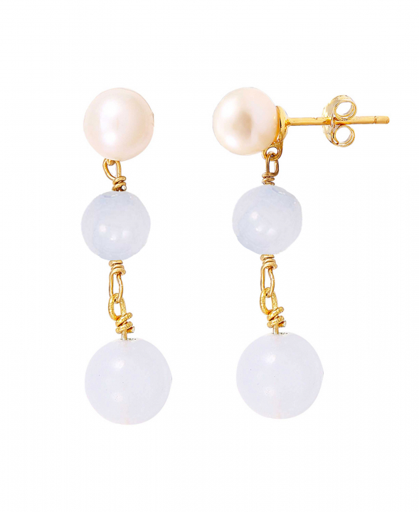 Fabienne earrings in the group Earrings / Pearl Earrings at SCANDINAVIAN JEWELRY DESIGN (S08517G)