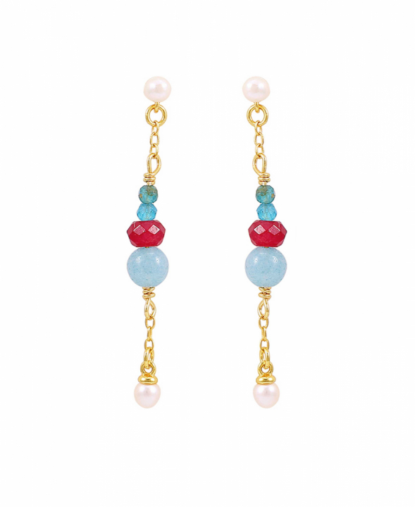 Lia Earrings Gold in the group Earrings / Gold Earrings at SCANDINAVIAN JEWELRY DESIGN (S08582G)
