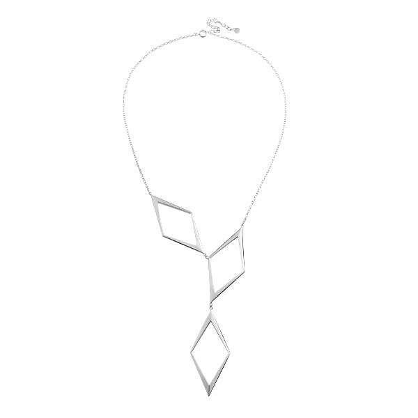 Rhomb Grand Necklaces silver 42-48 cm in the group Necklaces / Silver Necklaces at SCANDINAVIAN JEWELRY DESIGN (S320)