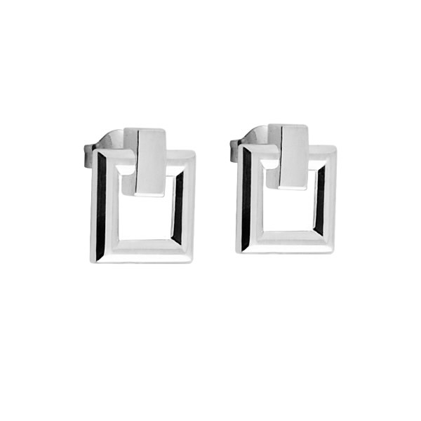 Detail Square Earring silver in the group Earrings / Silver Earrings at SCANDINAVIAN JEWELRY DESIGN (S531)