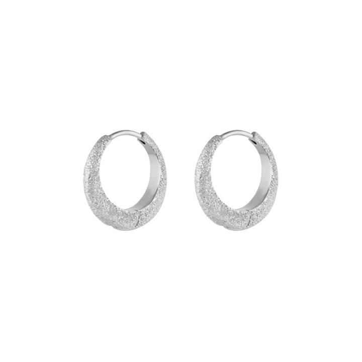 Stardust shine hoops silver in the group Earrings / Silver Earrings at SCANDINAVIAN JEWELRY DESIGN (SDT-E4M200-S)