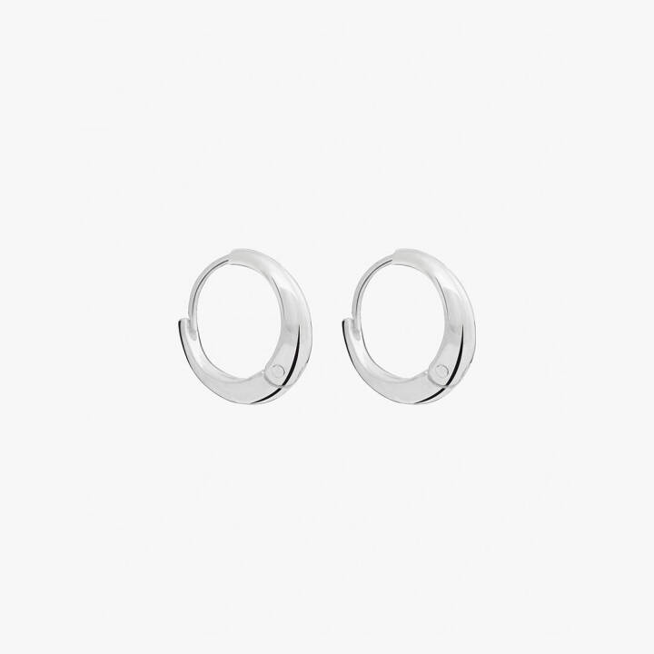 Stardust hoops polished silver in the group Earrings / Silver Earrings at SCANDINAVIAN JEWELRY DESIGN (SDT-E4M300-S)