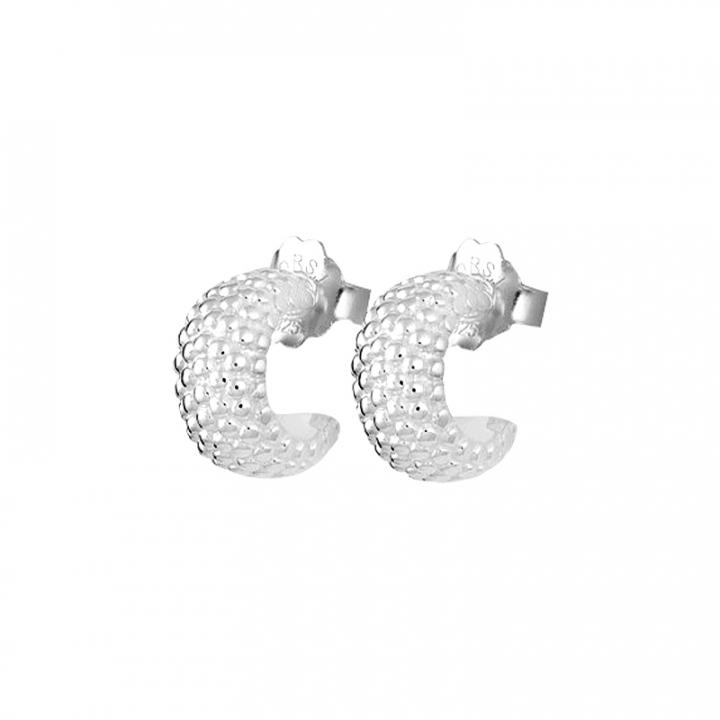 Stardust medium hoops in the group Earrings / Silver Earrings at SCANDINAVIAN JEWELRY DESIGN (SDT-E5M000-S)