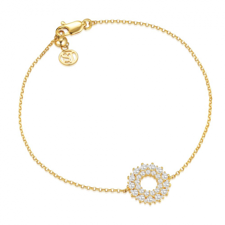 LIVIGNO BRACELET Gold in the group Bracelets / Gold Bracelets at SCANDINAVIAN JEWELRY DESIGN (SJ-B2366-CZ-YG)