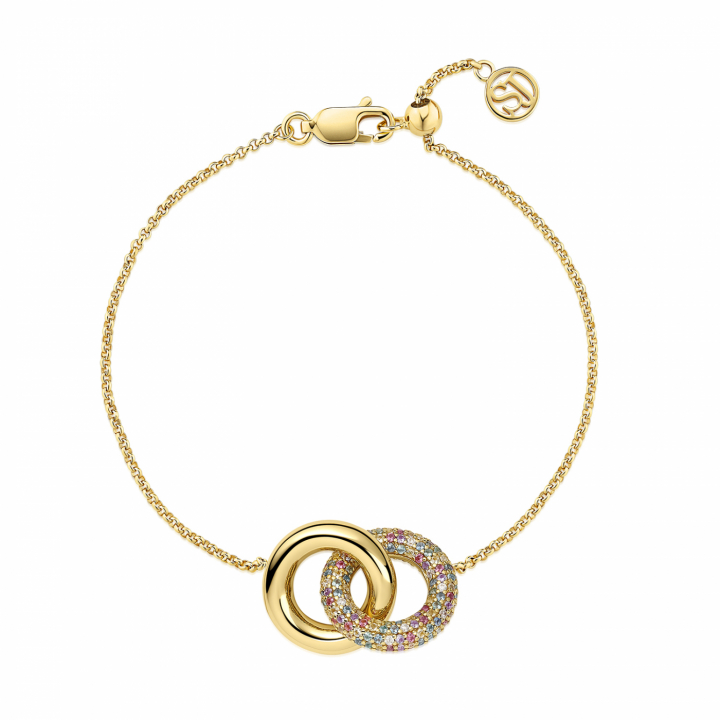 CARRARA Bracelet Gold in the group Bracelets / Gold Bracelets at SCANDINAVIAN JEWELRY DESIGN (SJ-B2477-XCZ-YG)