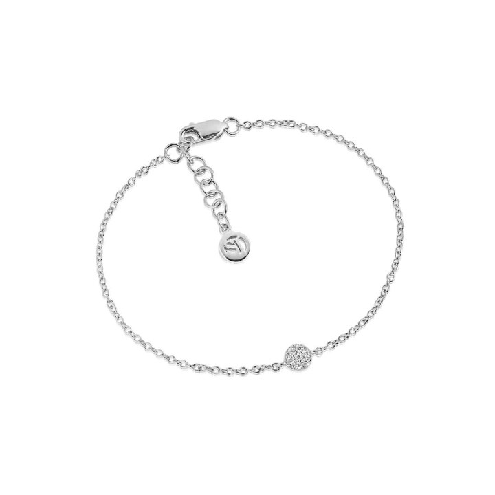 CECINA Bracelets White Zirkoner (silver) in the group Bracelets / Silver Bracelets at SCANDINAVIAN JEWELRY DESIGN (SJ-B2773-CZ)