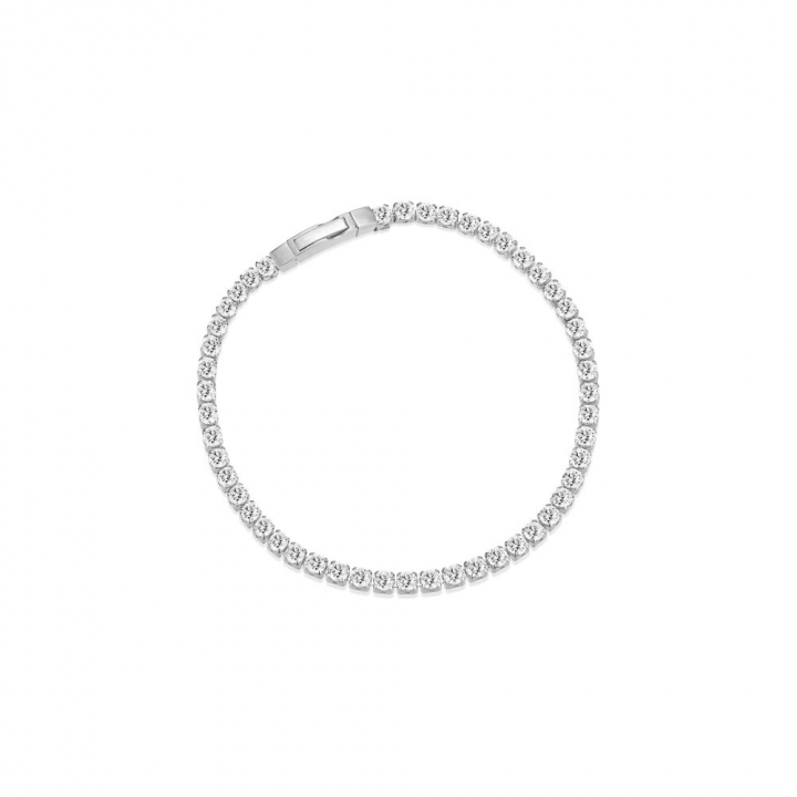 Ellera Grande - med vita zirkoner Bracelets in the group Bracelets / Silver Bracelets at SCANDINAVIAN JEWELRY DESIGN (SJ-B2870-CZ-18)
