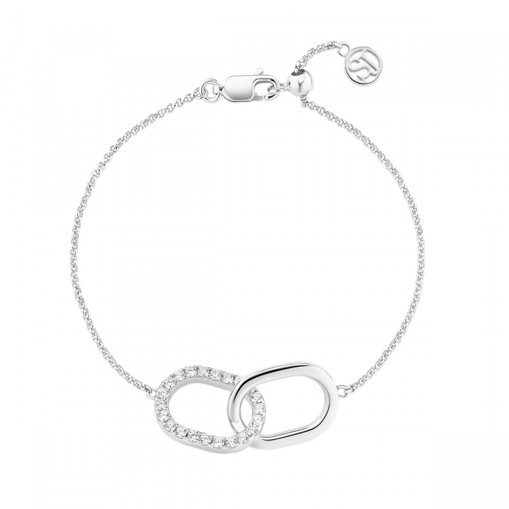 CAPIZZI DUE PICCOLO ARMBAND SILVER in the group Bracelets / Silver Bracelets at SCANDINAVIAN JEWELRY DESIGN (SJ-B42236-CZ)
