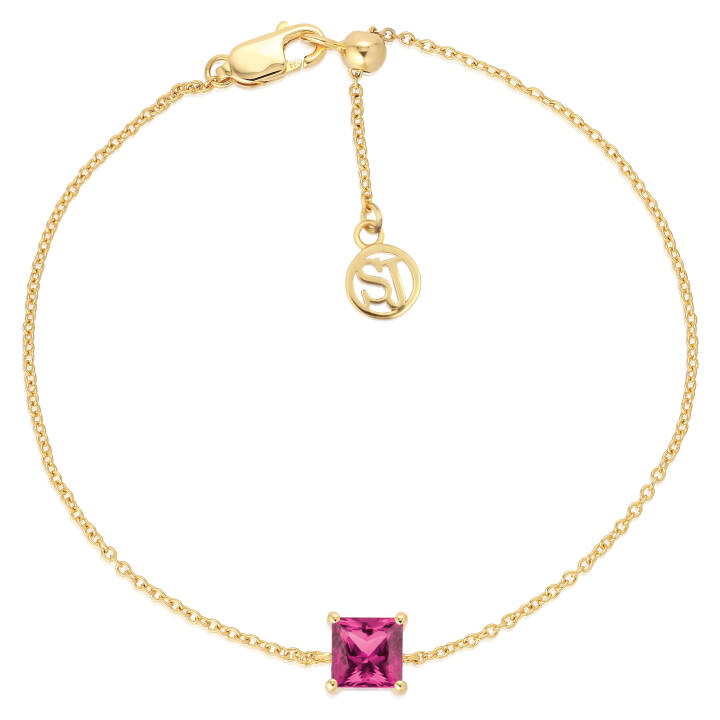 ELLERA QUADRATO Bracelets in the group Bracelets / Gold Bracelets at SCANDINAVIAN JEWELRY DESIGN (SJ-B42274-PKCZ-YG)