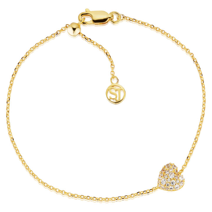 Caro Bracelets in the group Bracelets / Gold Bracelets at SCANDINAVIAN JEWELRY DESIGN (SJ-B72358-CZ-YG)