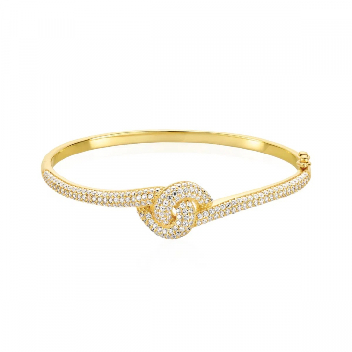 IMPERIA BANGLE Gold in the group Bracelets / Bangles at SCANDINAVIAN JEWELRY DESIGN (SJ-BG10752-CZ-YG)