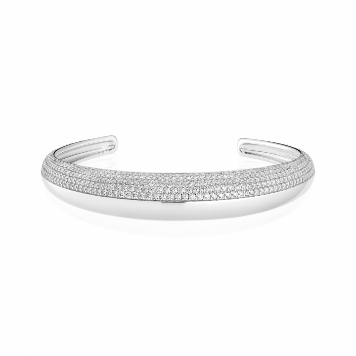 FASANO BANGLE Silver in the group Bracelets / Bangles at SCANDINAVIAN JEWELRY DESIGN (SJ-BG2487-CZ)