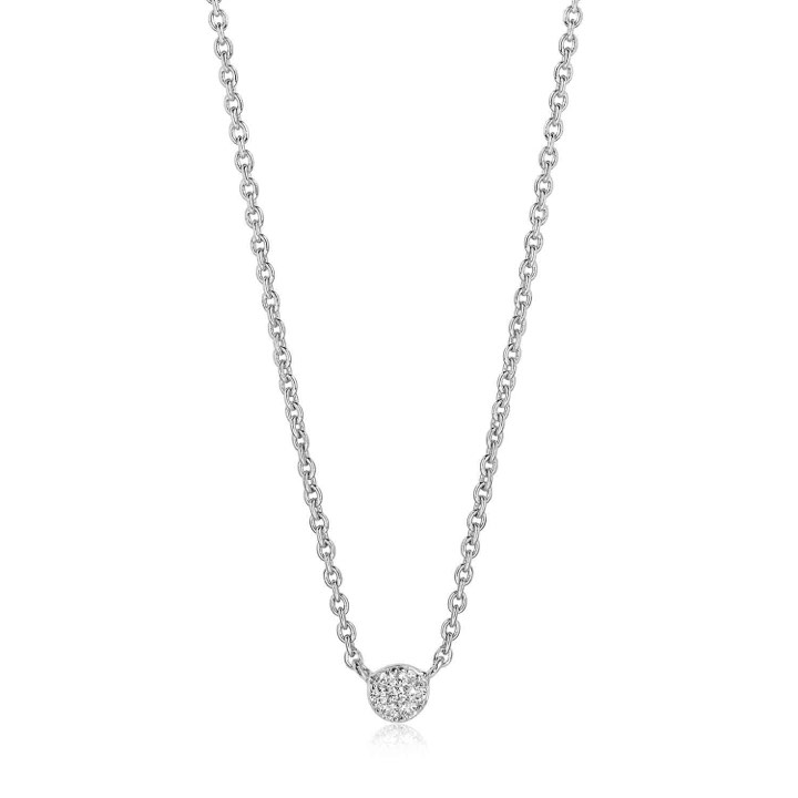 CECINA Necklaces White Zirkoner (silver) in the group Necklaces / Silver Necklaces at SCANDINAVIAN JEWELRY DESIGN (SJ-C2773-CZ)