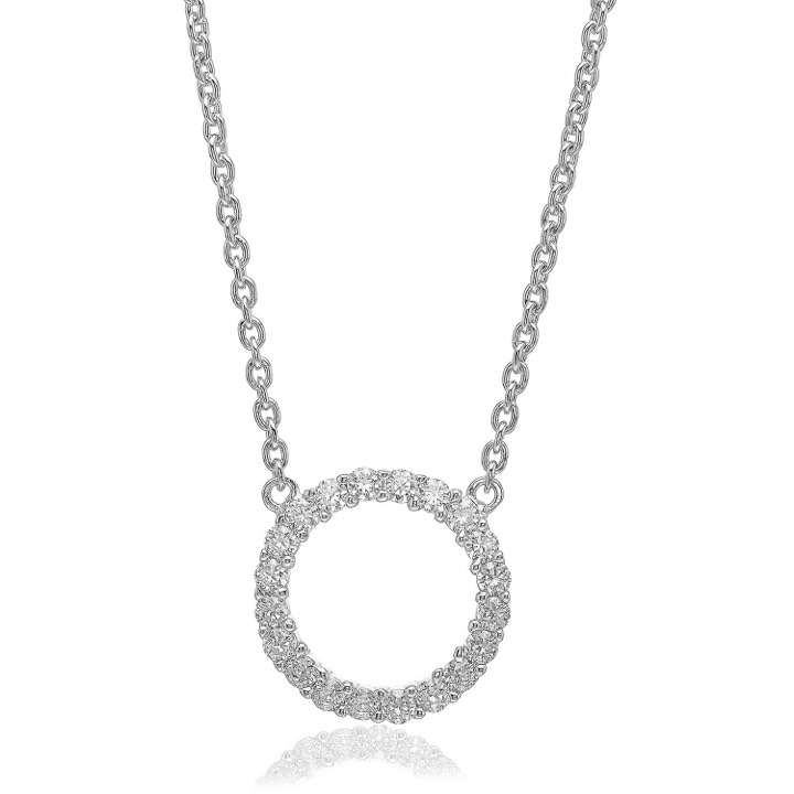 BIELLA GRANDE Necklaces White Zirkoner (silver) 45 cm in the group Necklaces / Silver Necklaces at SCANDINAVIAN JEWELRY DESIGN (SJ-C3381-CZ)