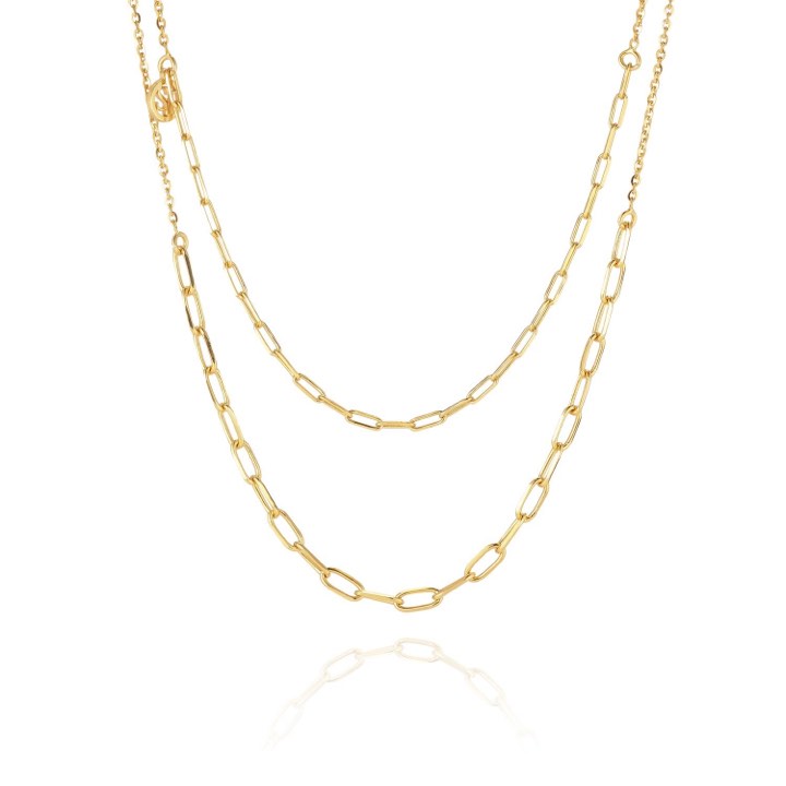 DUE CHAIN (Gold) in the group Necklaces / Gold Necklaces at SCANDINAVIAN JEWELRY DESIGN (SJ-C42132-SG)