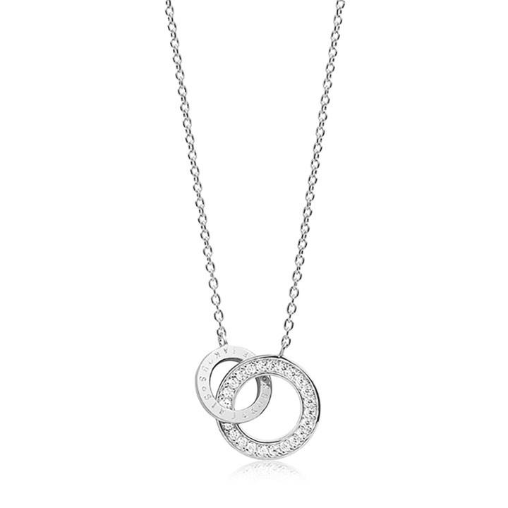 PRATO UNO PICCOLO Necklaces White Zirkoner (silver) in the group Necklaces / Silver Necklaces at SCANDINAVIAN JEWELRY DESIGN (SJ-C472-CZ)