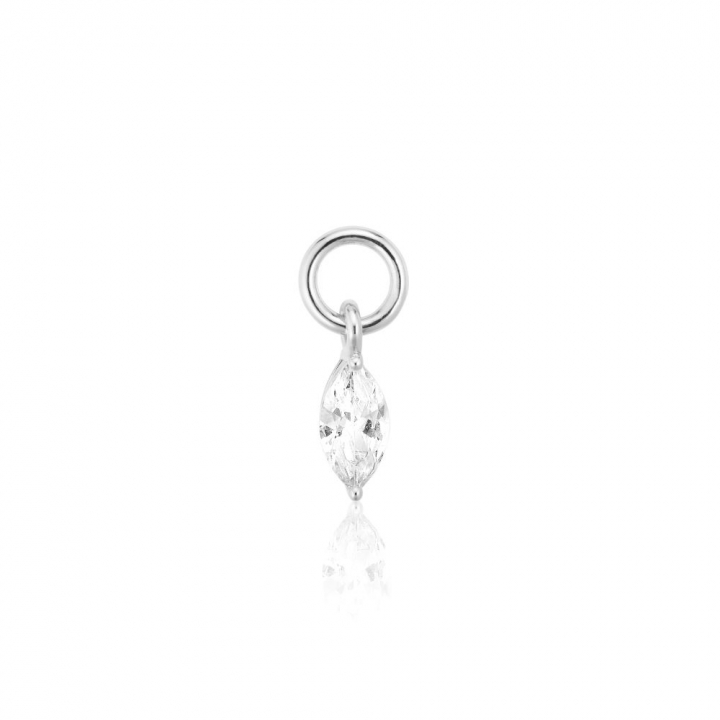 Charm Occhio - med vita zirkoner Hoop  in the group Earrings / Silver Earrings at SCANDINAVIAN JEWELRY DESIGN (SJ-CH2376-CZ)
